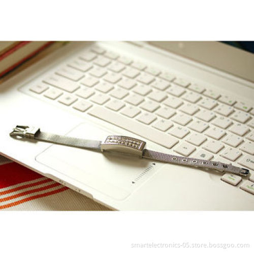 Jewelry Bracelet USB Flash Drives, 64MB-128GB, Printing/Preloaded Files Available, 5-year Warranty
